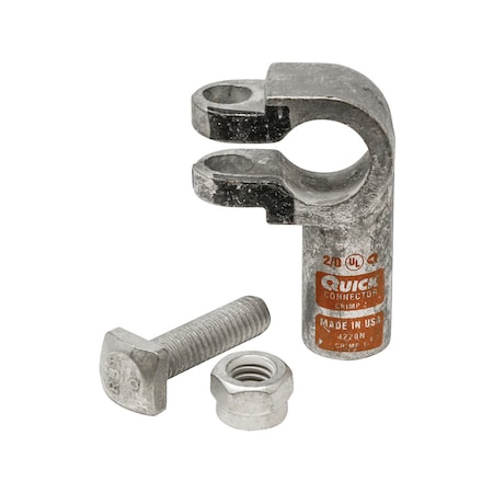 A & I Products Battery Terminal, Neg. Copper Crimp, 2/0 Ga.  5" x2.5" x2.5" A-4220005N-B